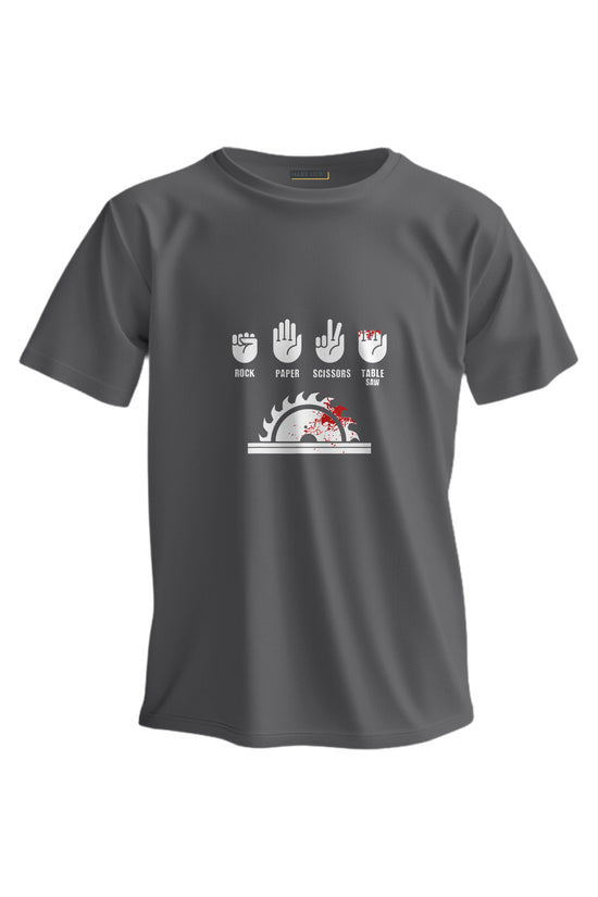 Regular T-Shirt - (Rock Paper Baskılı) - 3917