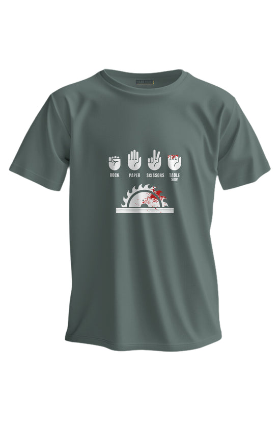 Regular T-Shirt - (Rock Paper Baskılı) - 3917